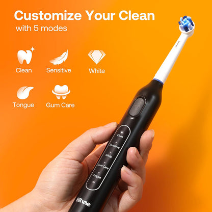 Cepillo de Dientes Eléctrico Bitvae R1, Negro