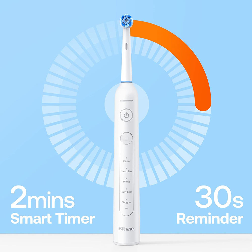 Cepillo de Dientes Eléctrico Bitvae R2, Blanco