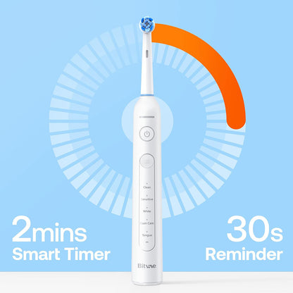 Cepillo de Dientes Eléctrico Bitvae R2, Blanco