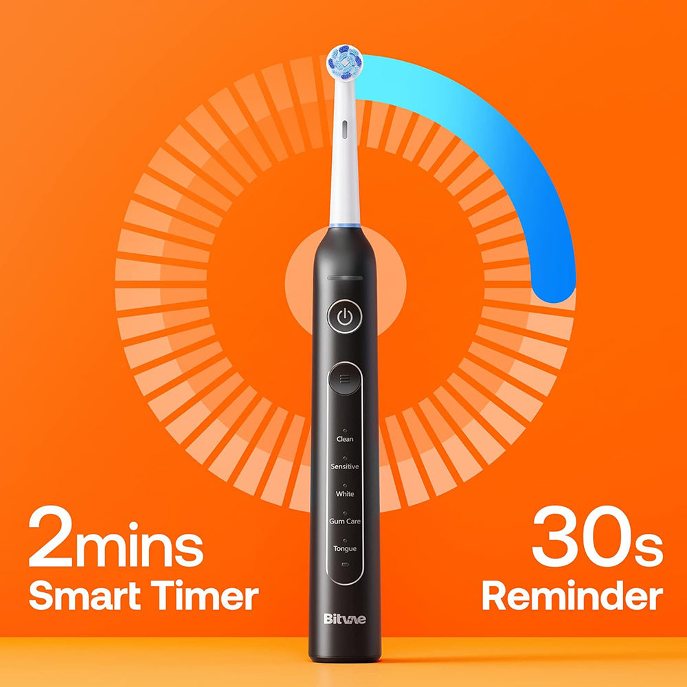 Cepillo de Dientes Eléctrico Bitvae R2, Negro