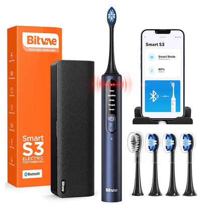 Cepillo de Dientes Eléctrico Bitvae S3 Smart, Azul Marino