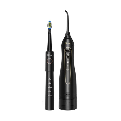 Cepillo de Dientes Eléctrico e Irrigador Bucal Bitvae E11 + F5020E, Negro