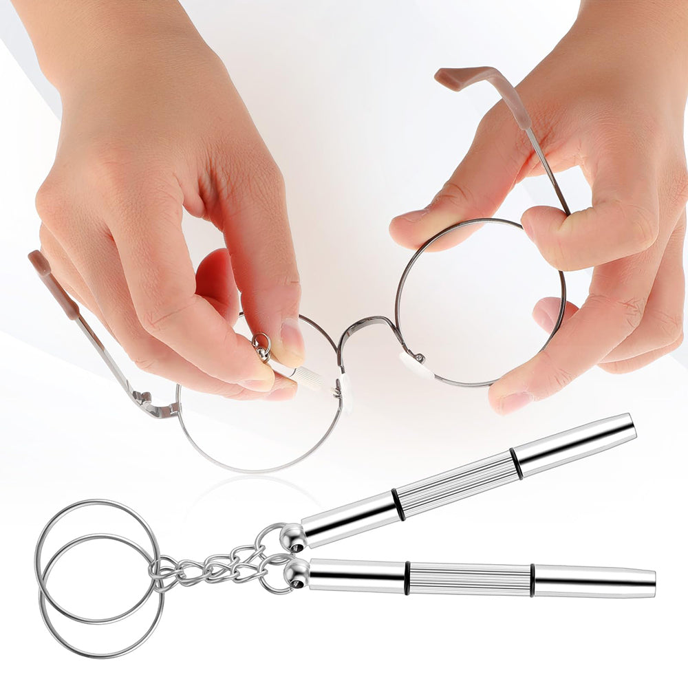 Almohadillas de Silicona para Gafas y Destornillador Techsuit ST1, Set de 4 Piezas, Transparentes