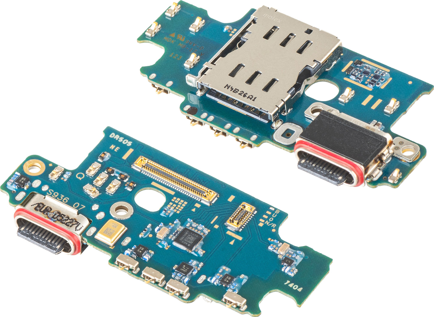 Placa con Conector de Carga - Micrófono - Módulo Lector SIM Samsung Galaxy S25+ S936, Service Pack GH96-18237A
