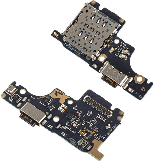 Placa con Conector de Carga - Micrófono - Módulo Lector SIM Xiaomi Poco M7 Pro 5G / Redmi Note 14 5G, Service Pack 56002100O1700