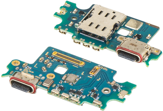 Placa con Conector de Carga - Micrófono - Módulo Lector SIM Samsung Galaxy S22+ 5G S906