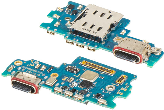 Placa con Conector de Carga - Micrófono - Módulo Lector de SIM Samsung Galaxy S21 FE 5G G990