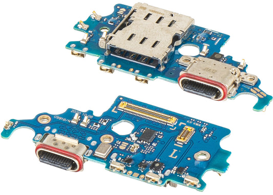 Placa con Conector de Carga - Micrófono - Módulo Lector SIM Samsung Galaxy S21 5G G991