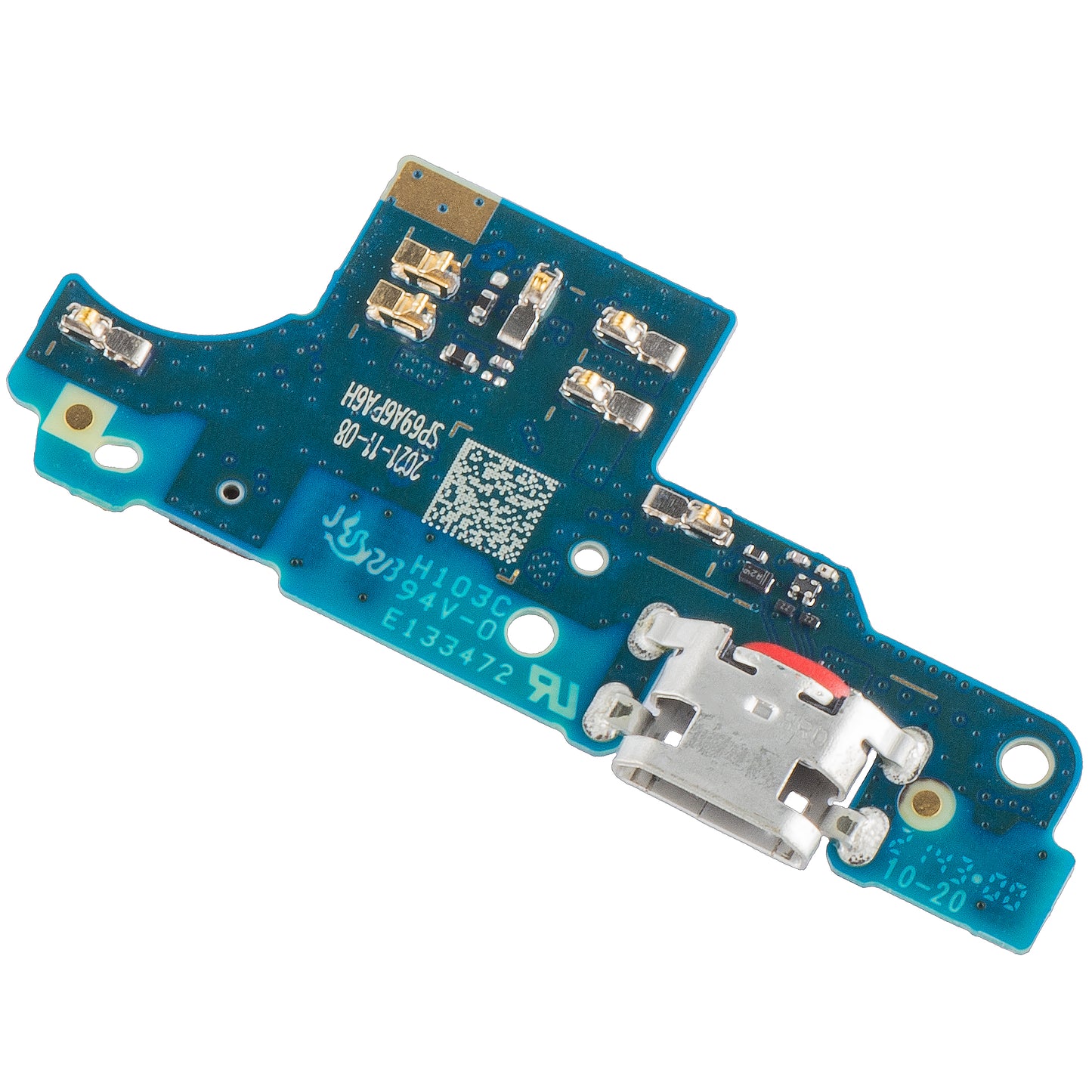 Motorola Moto Moto E7 Plus Micrófono Placa Conector de Carga, Service Pack 5P68C17424 