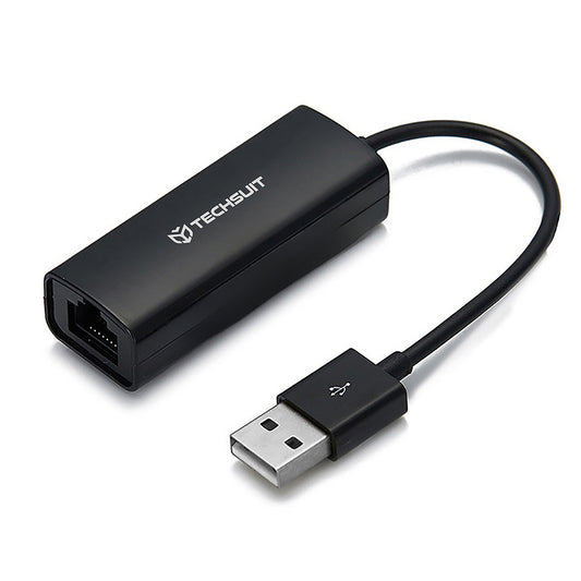 Placa de Red Techsuit AC19, RJ45, USB, Negra