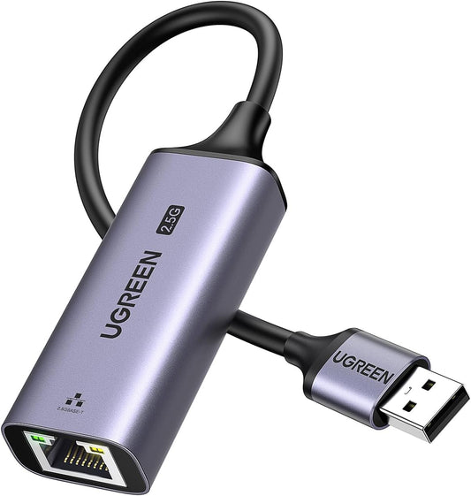 Tarjeta de Red UGREEN CM648, RJ45, USB, Gris