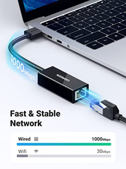 Tarjeta de Red UGREEN CR111, RJ45, USB 3.0, Blanca