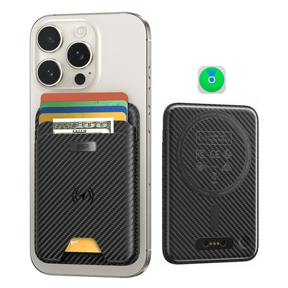 Cartera Magsafe, ESR, Classic Geo Carbon, Negro