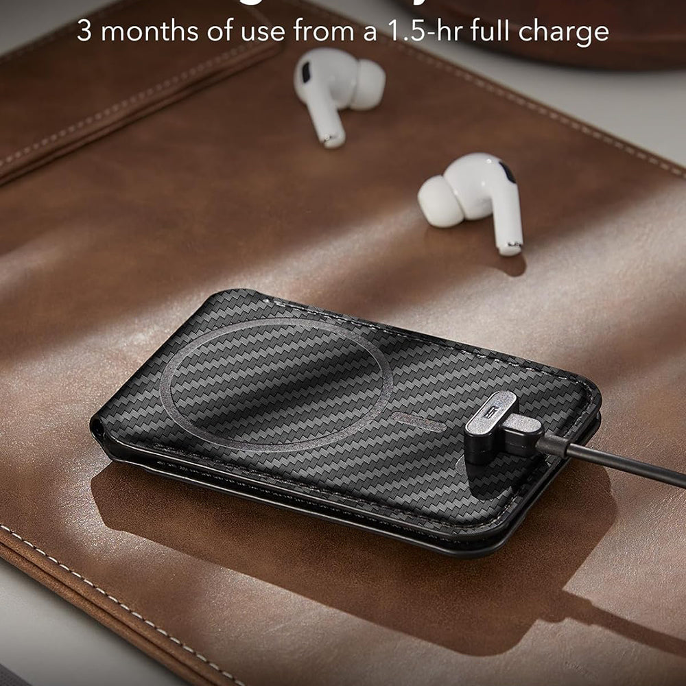 Cartera Magsafe, ESR, Findy my Wallet Carbon, Negro