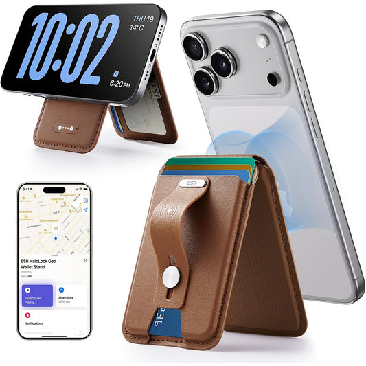 Cartera MagSafe, ESR, Findy my Wallet 5C, Marrón