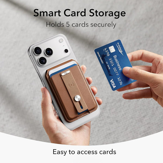 Cartera MagSafe, ESR, Findy my Wallet 5C, Marrón