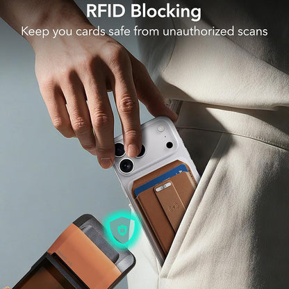 Cartera MagSafe, ESR, Findy my Wallet 5C, Marrón