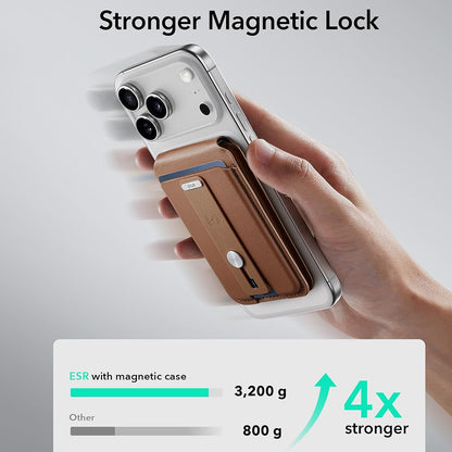 Cartera MagSafe, ESR, Findy my Wallet 5C, Marrón