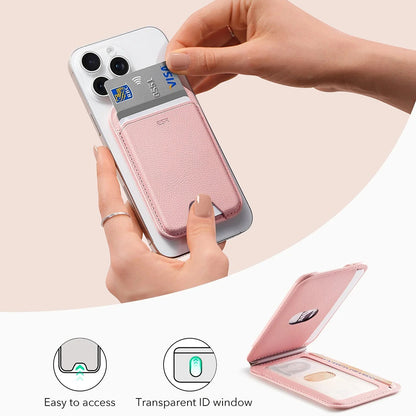 Cartera MagSafe, ESR, Soporte, Rosa