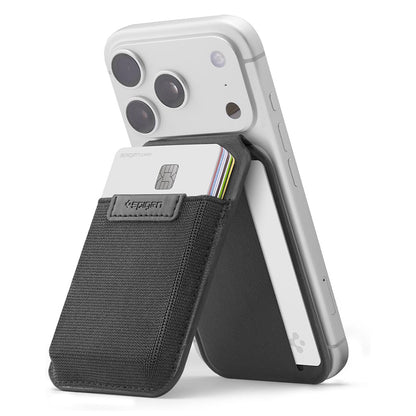 Cartera MagSafe, Spigen, Slim Fold Tripod S314-4, Negro AFA11591