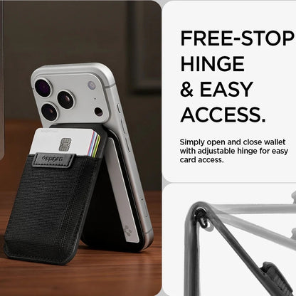 Cartera MagSafe, Spigen, Slim Fold Tripod S314-4, Negro AFA11591