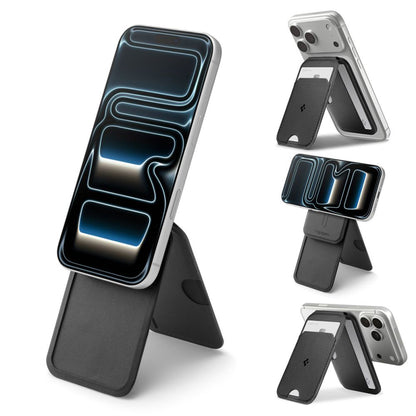 Cartera MagSafe, Spigen, Slim Fold Tripod S314-2, Negro