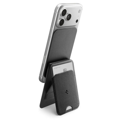 Cartera MagSafe, Spigen, Trípode Plegable Slim S314-3, Negro
