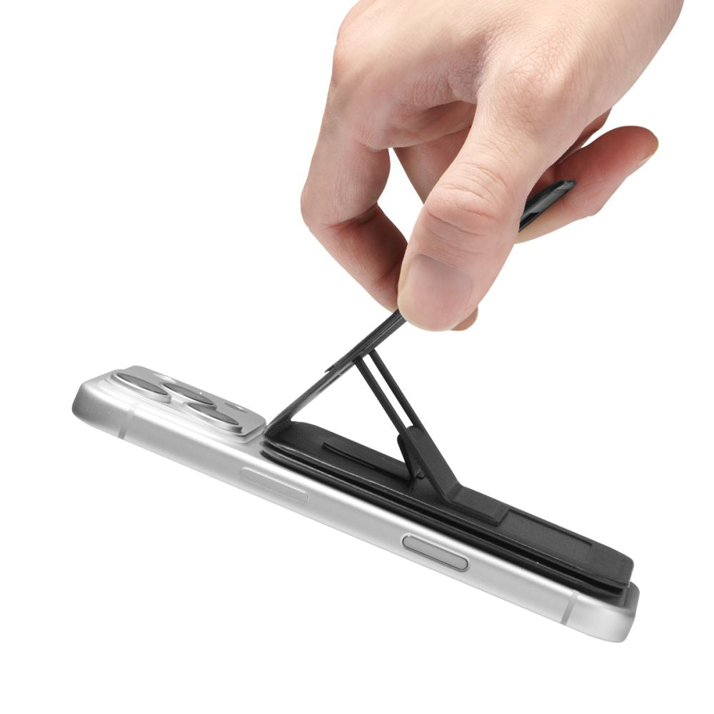 Cartera MagSafe, Spigen, Trípode Plegable Slim S314-3, Negro