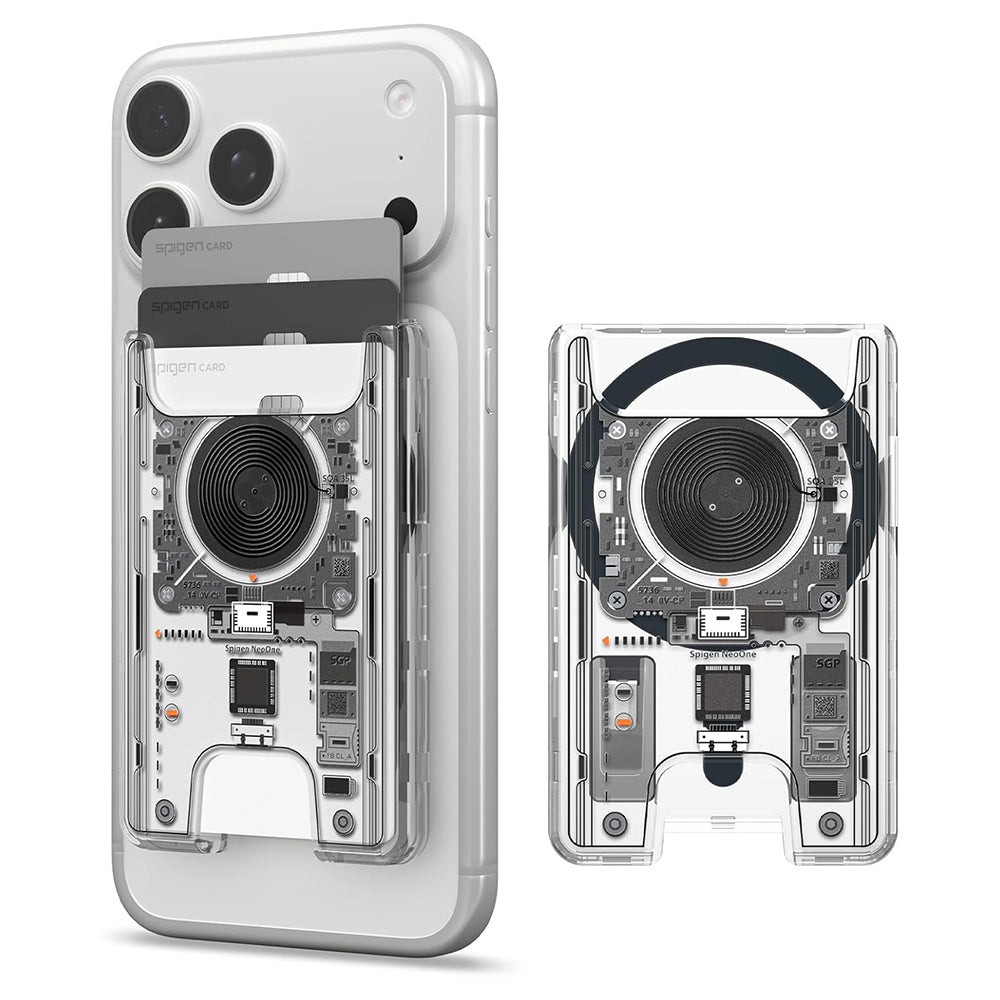 Cartera MagSafe, Spigen, Ultra Hybrid Zero One, Transparente AFA11403
