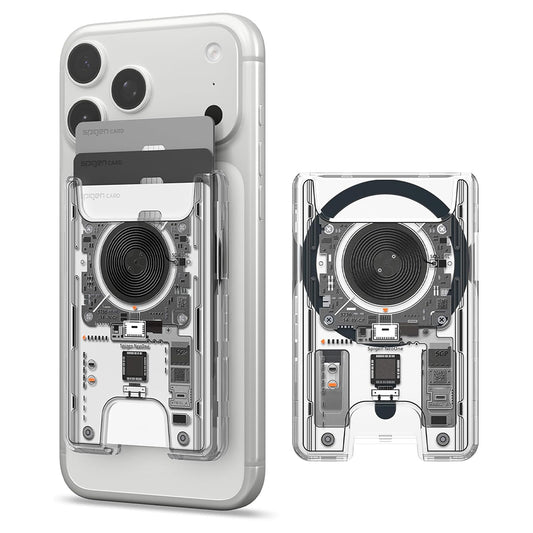 Cartera MagSafe, Spigen, Ultra Hybrid Zero One, Transparente AFA11403