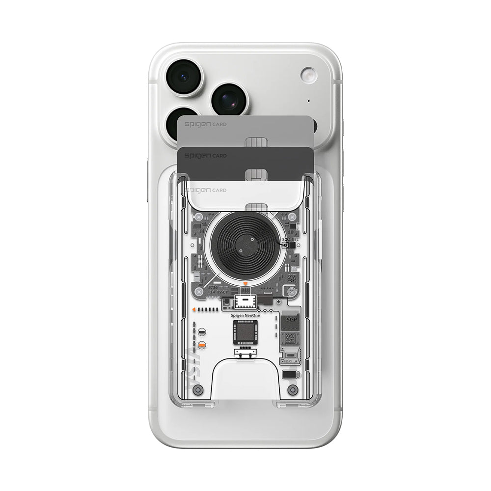 Cartera MagSafe, Spigen, Ultra Hybrid Zero One, Transparente AFA11403