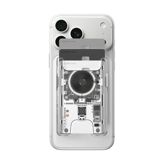 Cartera MagSafe, Spigen, Ultra Hybrid Zero One, Transparente AFA11403