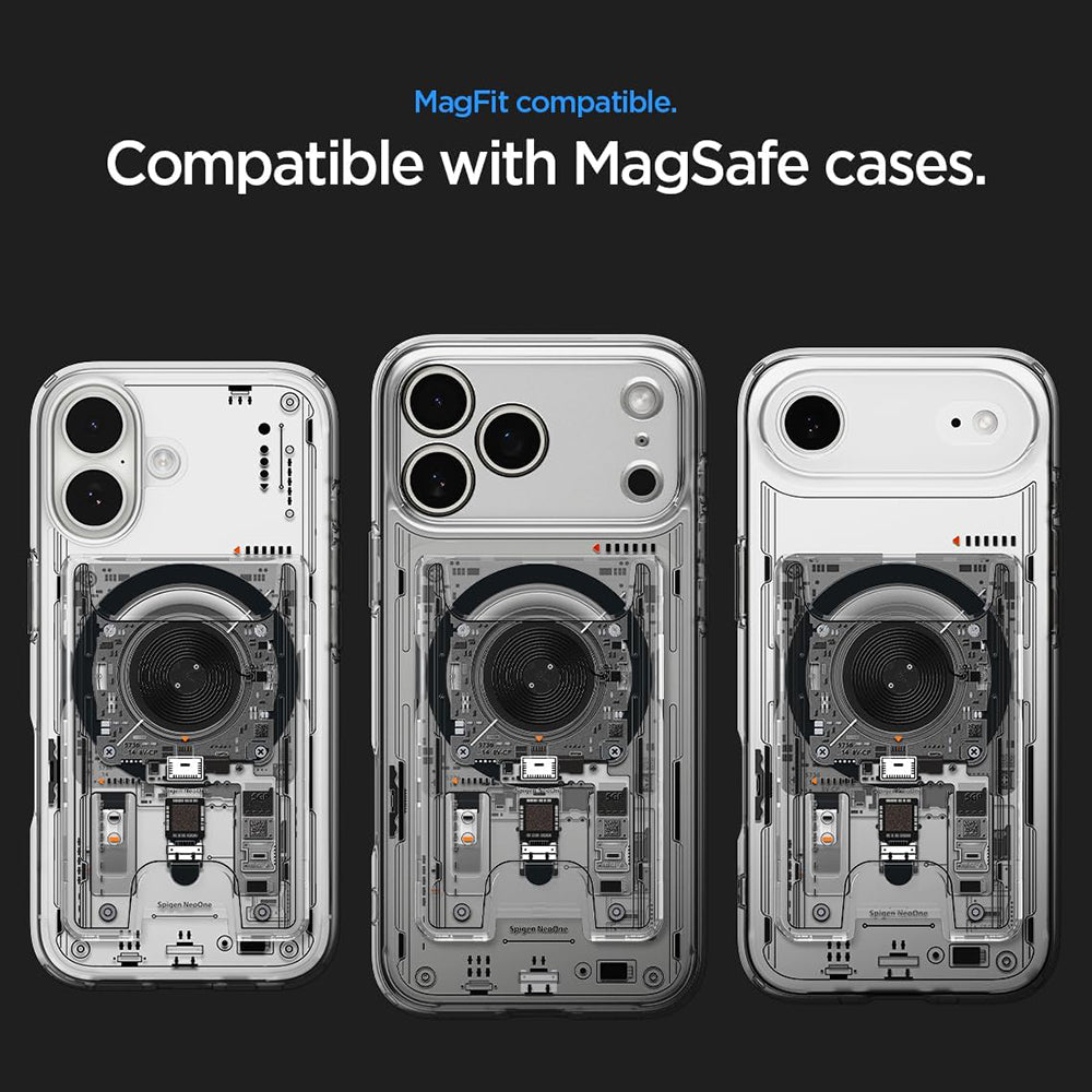 Cartera MagSafe, Spigen, Ultra Hybrid Zero One, Transparente AFA11403