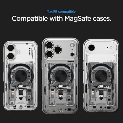 Cartera MagSafe, Spigen, Ultra Hybrid Zero One, Transparente AFA11403