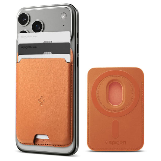 Cartera MagSafe, Spigen, Valentinus MagFit, Naranja AFA11339