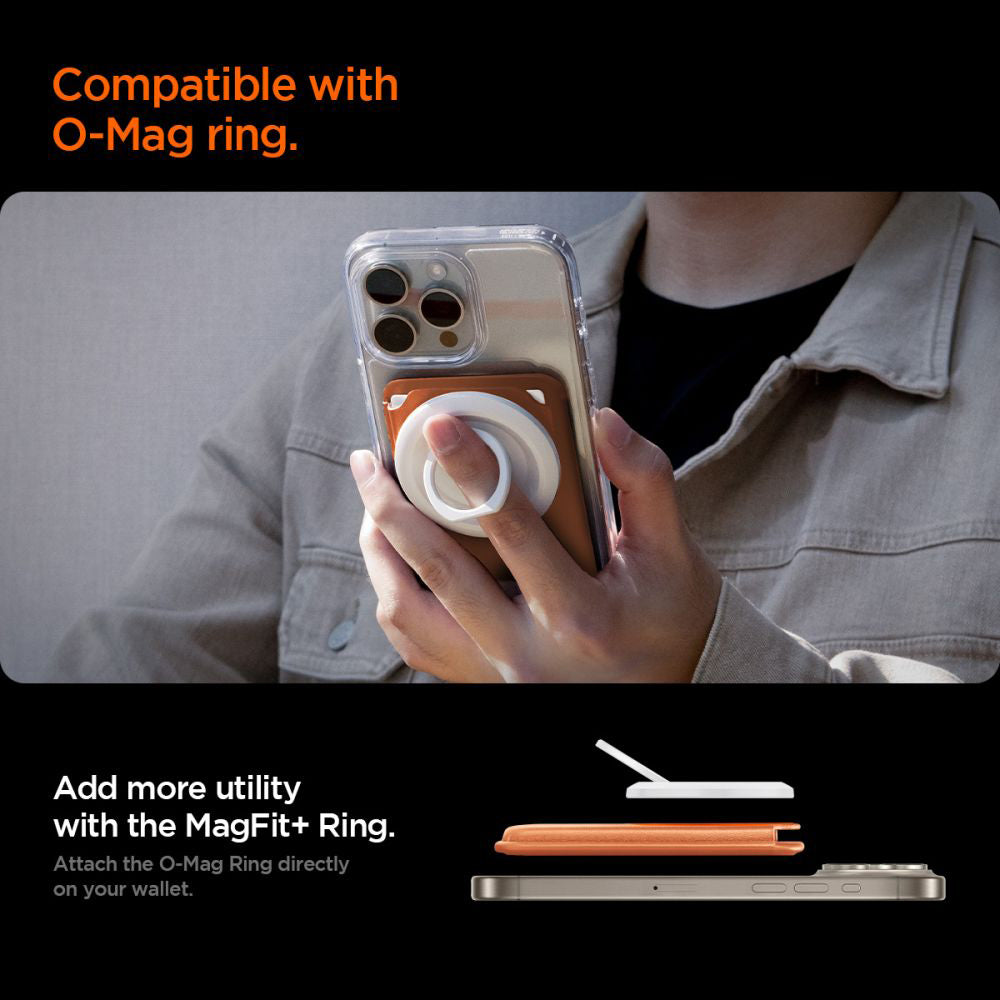 Cartera MagSafe, Spigen, Valentinus MagFit+, Naranja AFA11340