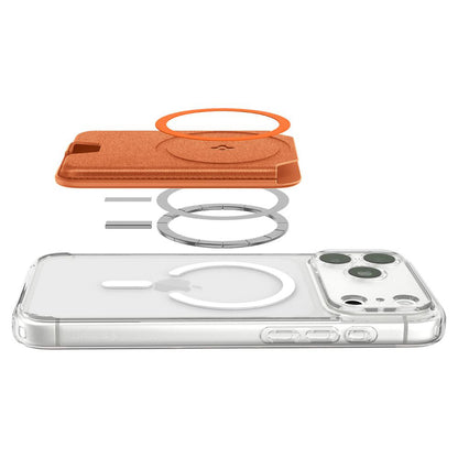 Cartera MagSafe, Spigen, Valentinus MagFit+, Naranja AFA11340