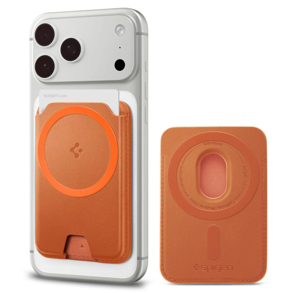 Cartera MagSafe, Spigen, Valentinus MagFit+, Naranja AFA11340