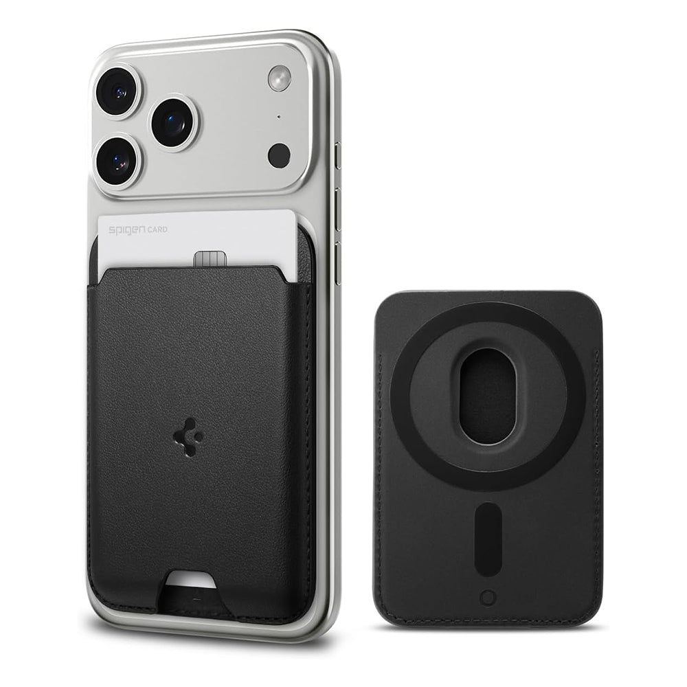 Cartera MagSafe, Spigen, Valentinus MagFit 2 Tarjetas, Negro AMP02284