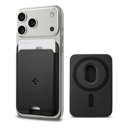 Cartera MagSafe, Spigen, Valentinus MagFit 2 Tarjetas, Negro AMP02284