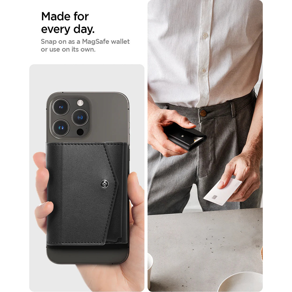 Cartera Magsafe, Spigen, Valentinus Pro, Negra