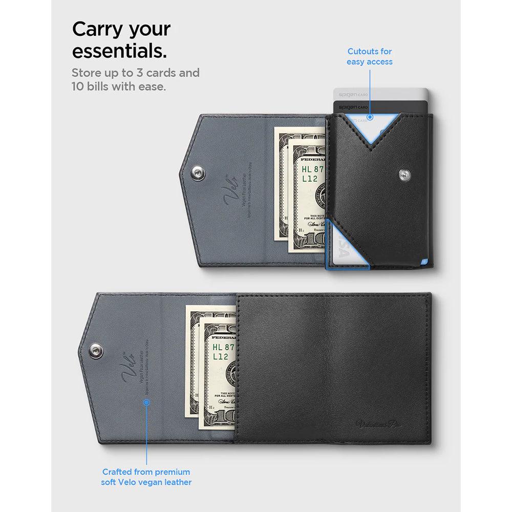 Cartera Magsafe, Spigen, Valentinus Pro, Negra