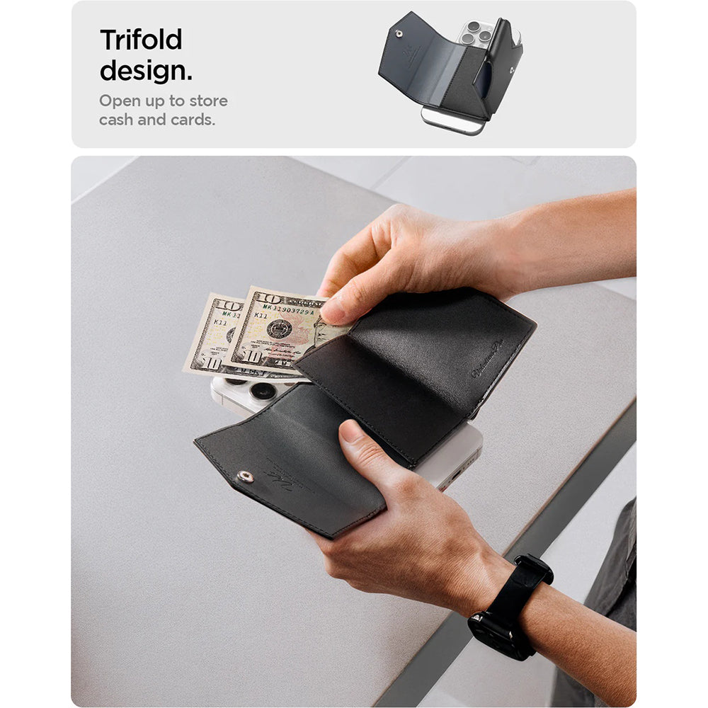 Cartera Magsafe, Spigen, Valentinus Pro, Negra