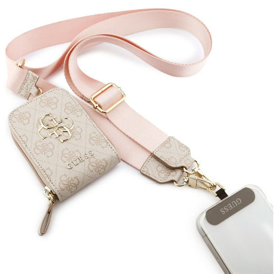 Cartera y Cordón para Teléfono Guess 4G Metal Logo, Rosa