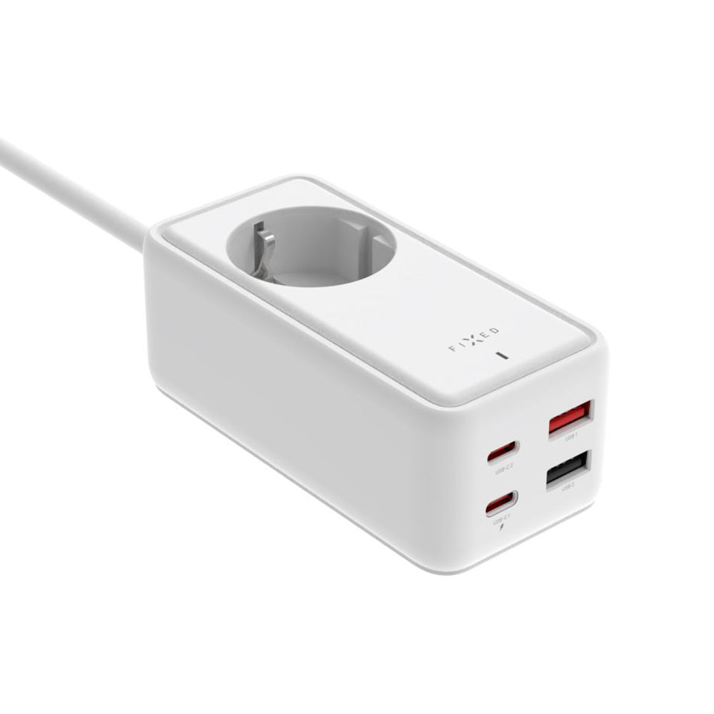 Regleta Fixed, 1 x Schuko, Blanca