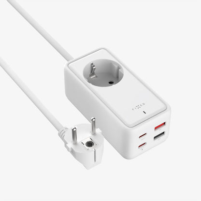 Regleta Fixed, 1 x Schuko, Blanca