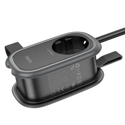 Cargador de red HOCO NS7, 2 x USB-A - 1 x USB-C - 1 x Schuko, Negro 