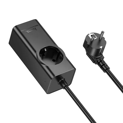 Extensión HOCO NS9, 1 x Schuko, Negro