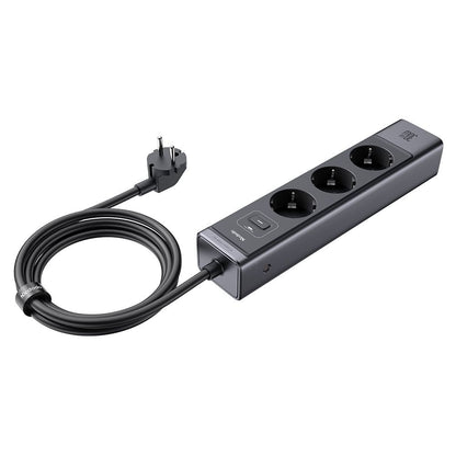 Extensión McDodo CH-0620, 3 x Schuko - 1 x USB-A - 2 x USB-C, Negro