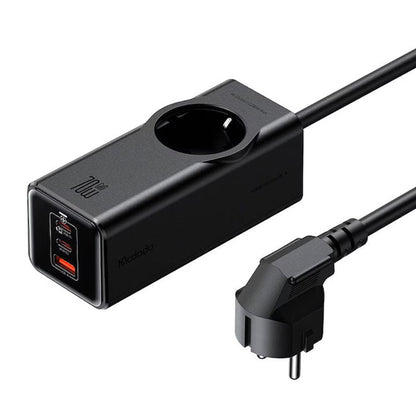 Extensión McDodo CH-4620, 1 x Schuko, Negro